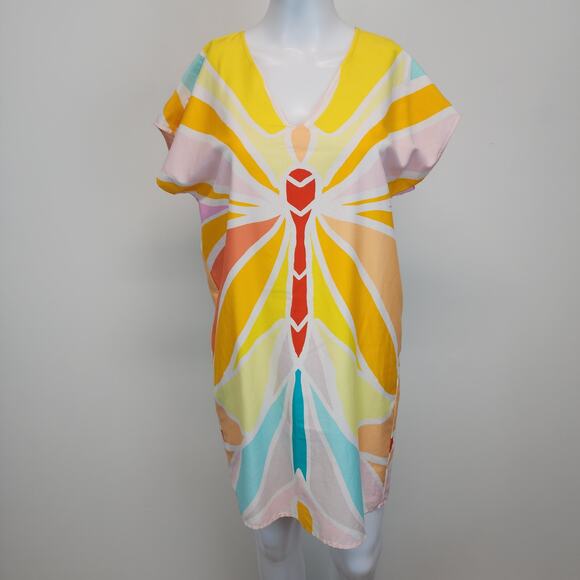 Marie Oliver Andi Butterfly Mini Dress Size XS Sleeveless Colorful Silk Designer - Picture 2 of 13